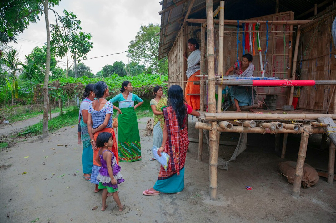 group of women in village