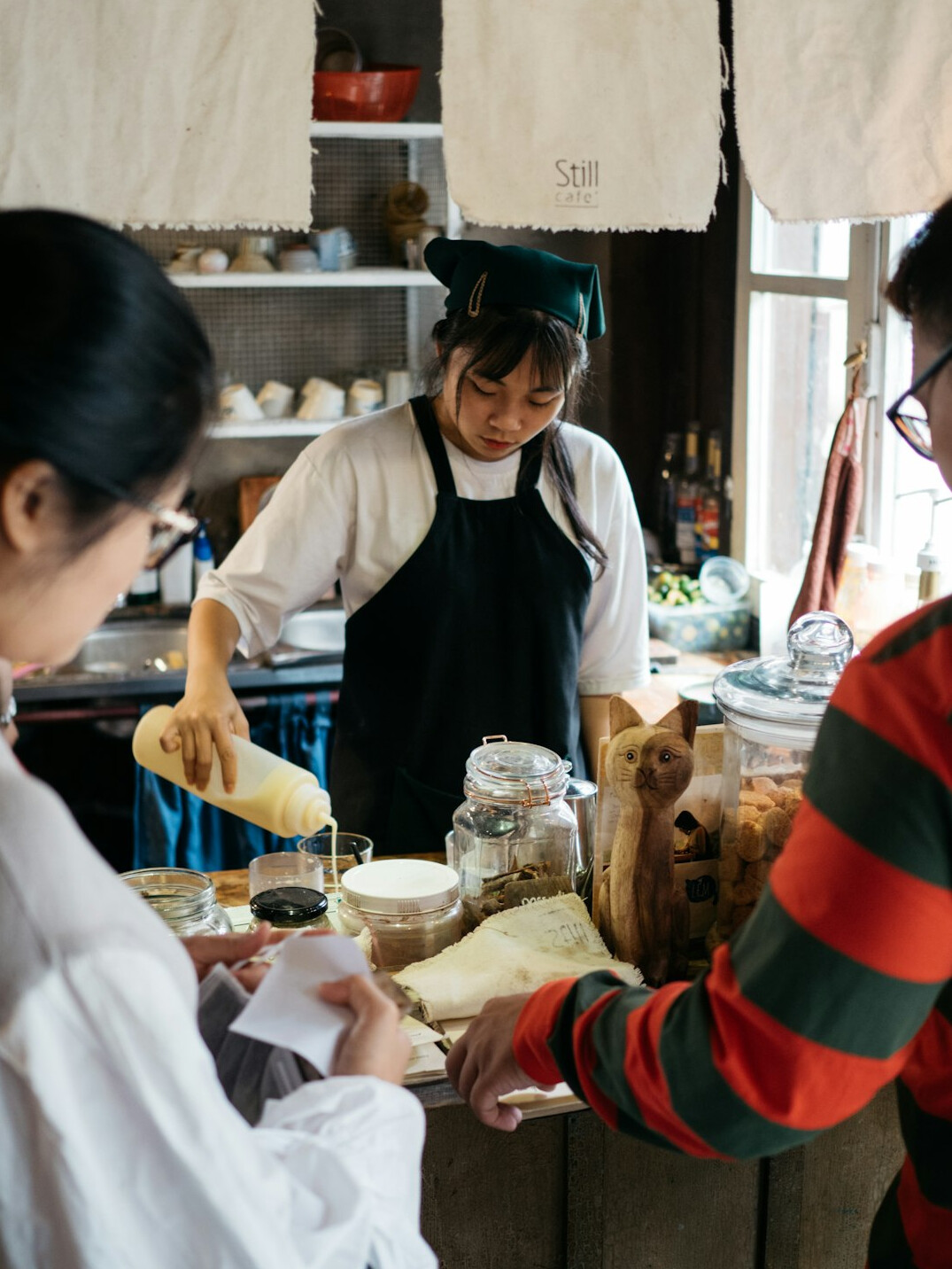 woman teaching cooking class