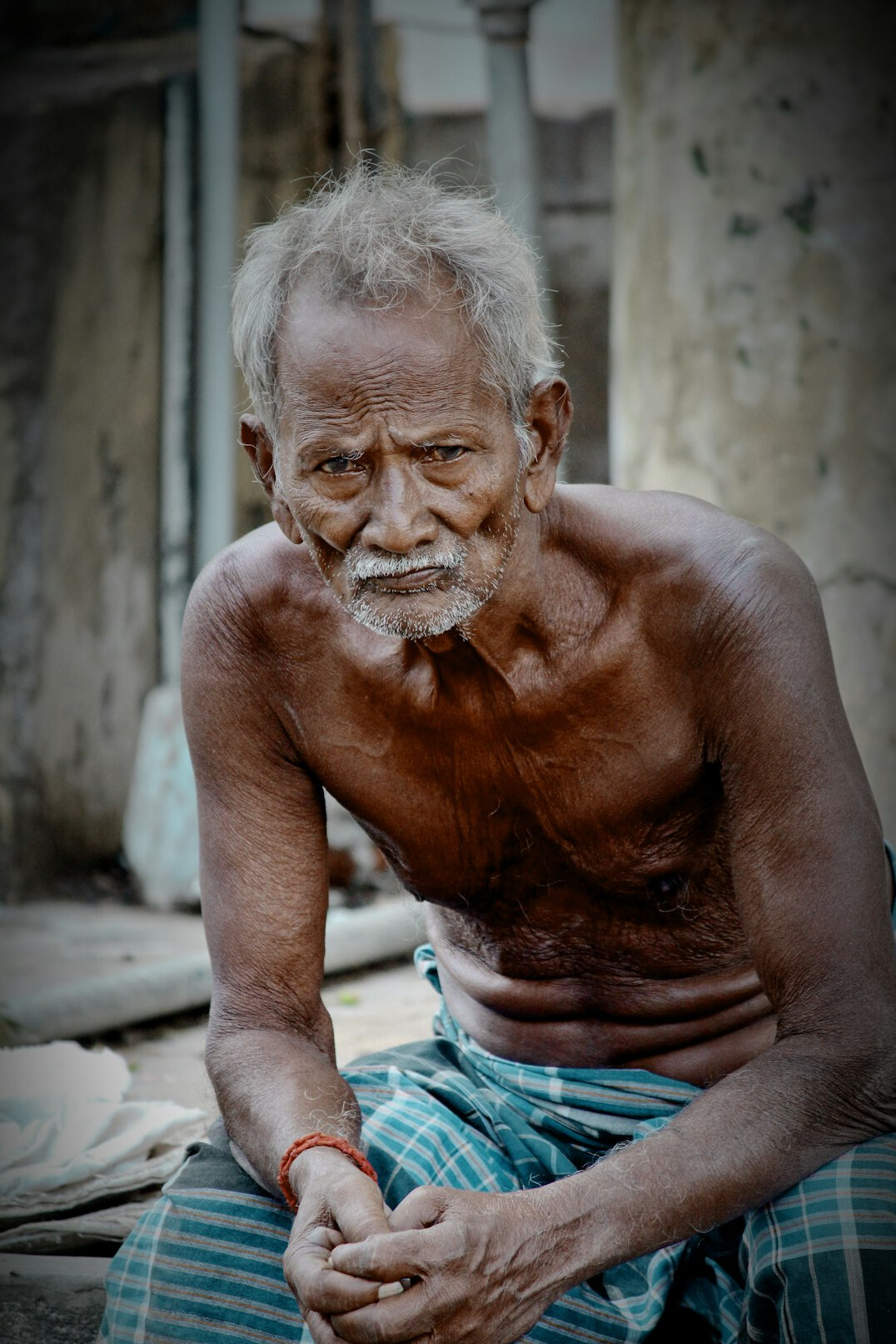 elderly man street portrait