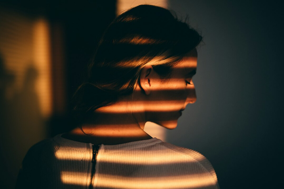 woman portrait in shadows